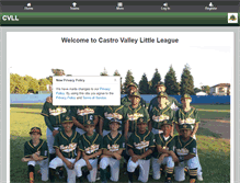 Tablet Screenshot of castrovalleylittleleague.org